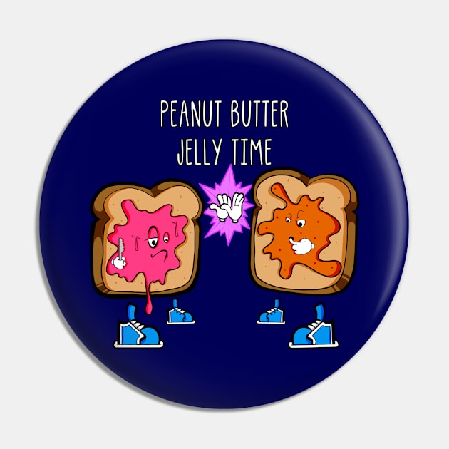 Peanut Butter & Jelly Besties Pin by Art by Nabes