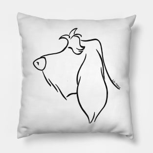 Spinone Italiano silhouette outline Pillow