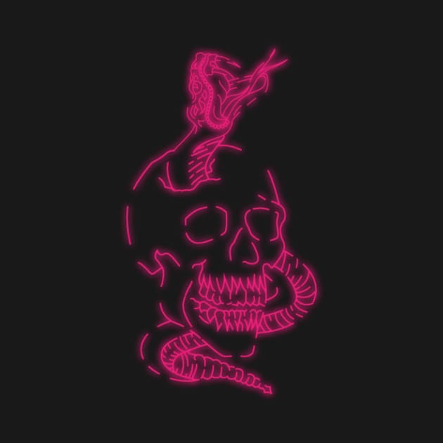 Neon Skull T by MoreGraphics