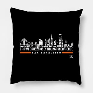 Buster Posey Skyline - Pillow