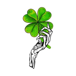 Shamrock Hand Skeleton T-Shirt