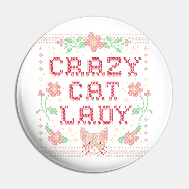 Crazy Cat Lady Pin by thiagocorrea