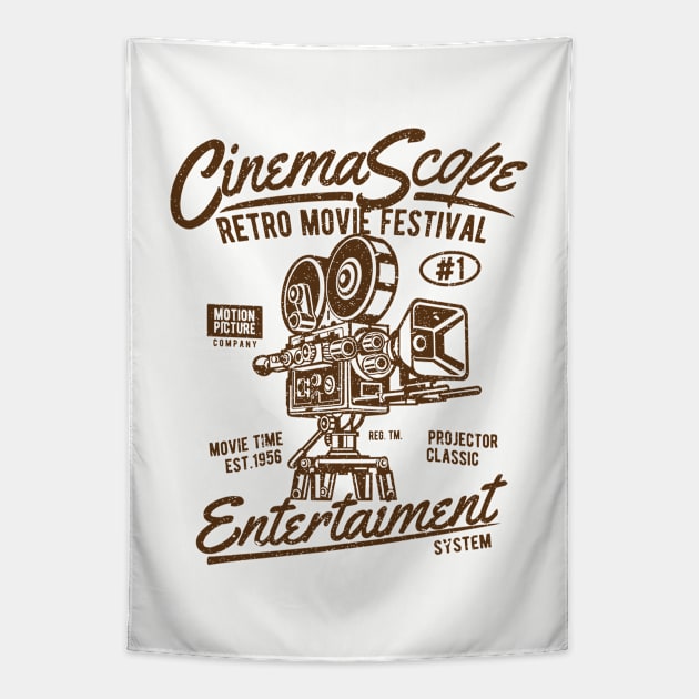 Vintage CinemaScope Retro Movie Festival Tapestry by Rebus28