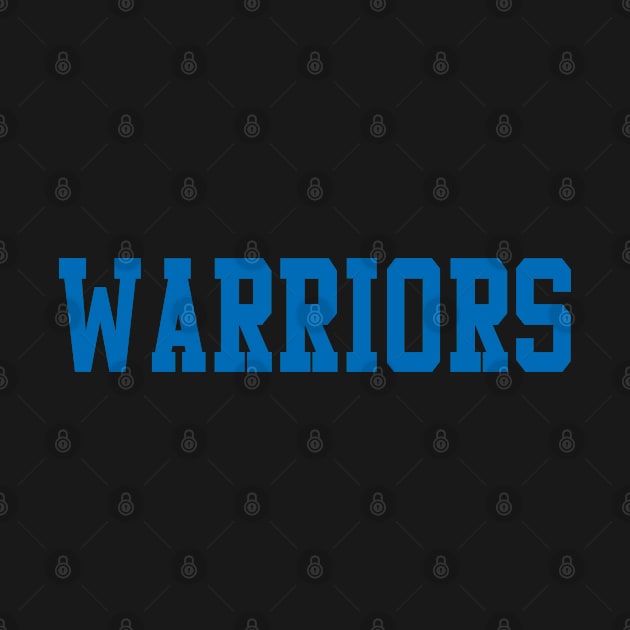 Warriors (blue athletic text) by tropicalteesshop