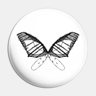 Windsurfing butterfly Pin
