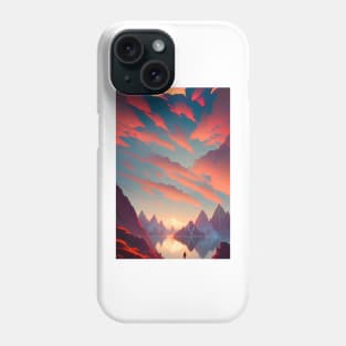 Beautiful Clouds - Mountain Range at Sunset Landscape Phone Case