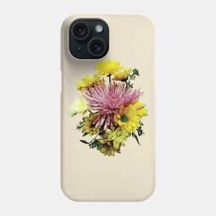 Chrysanthemums - Bouquet With Purple Spider Mum Phone Case