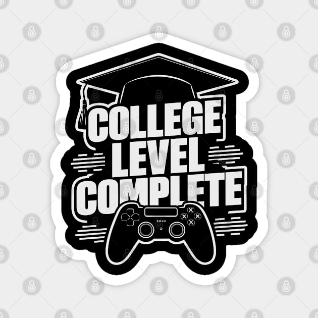 College Level Complete Funny Video Gamer Graduation Magnet by TopTees