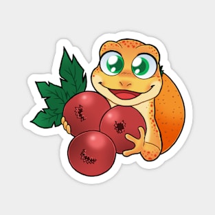 Gecko with fruits Magnet