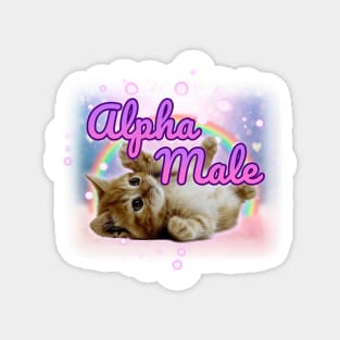 Alpha Male Cat Meme Magnet