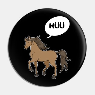 Horse Comic Cartoon Funny Pin