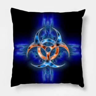 Fiery Biohazard B Pillow