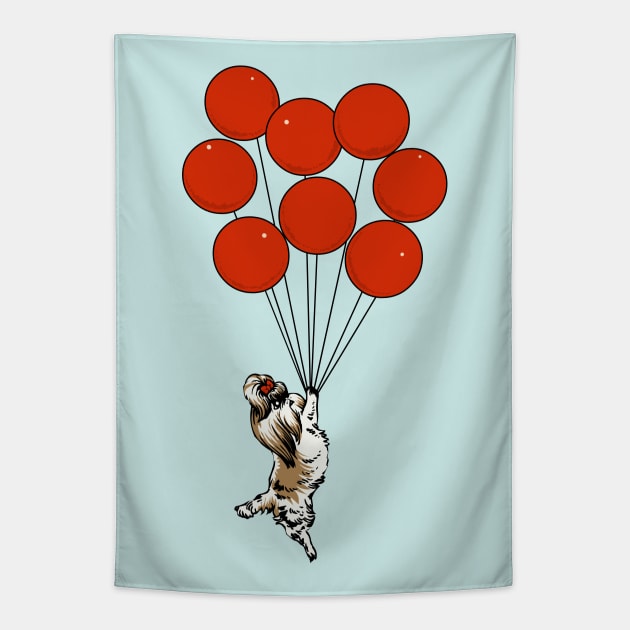 I Believe I Can Fly Shih Tzu Tapestry by huebucket