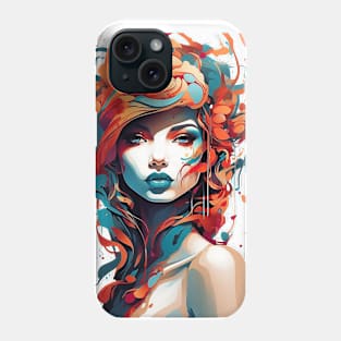 Women with Flowers in Her Hair: Blooming Beauty - Colorful Phone Case