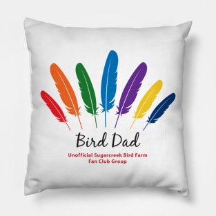 Bird Dad - black type Pillow