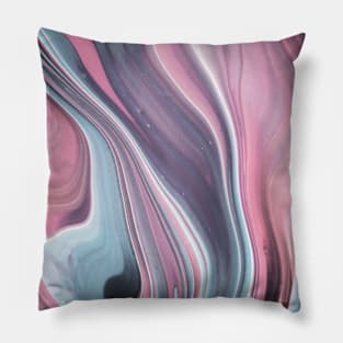 Pink Grey Abstract Painting Pillow