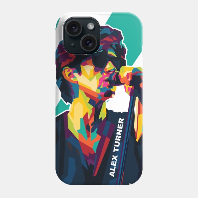 Alex Turner In Wpap Pop Art Style Phone Case by Hanafi