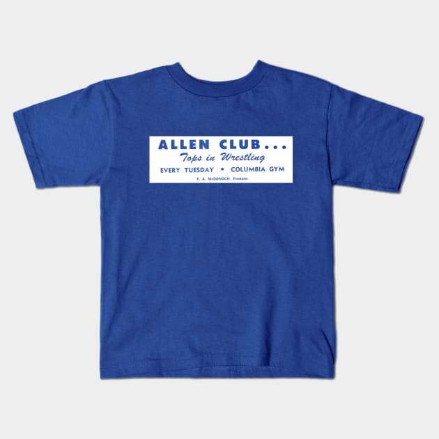 eatsleepwrestle Allen Club - Tops in Wrestling Kids T-Shirt