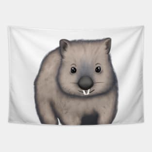 Cute Wombat Drawing Tapestry