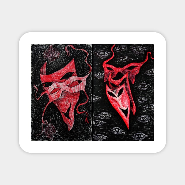 Ink Sketches - Behind the Mask Magnet by IgorPozdnyakov