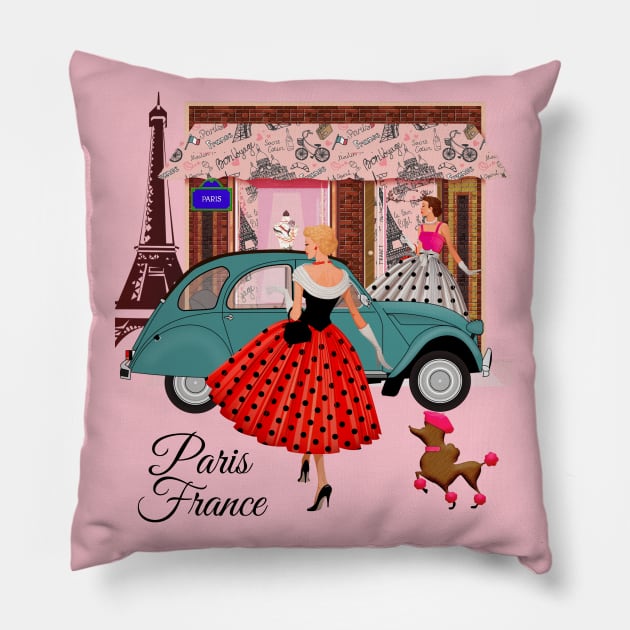 Eiffel Tower Paris France Pillow by STYLISH CROWD TEES