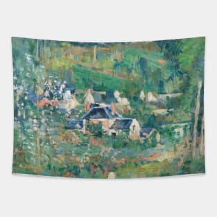 View of Auvers-sur-Oise-La Barriere by Paul Cezanne Tapestry