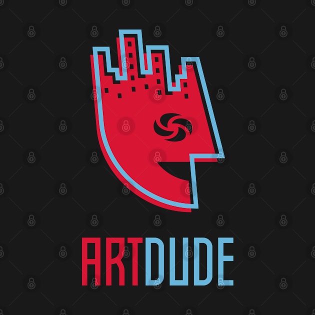 YourArtDude Logo In Red And Lt. Blue by yourartdude