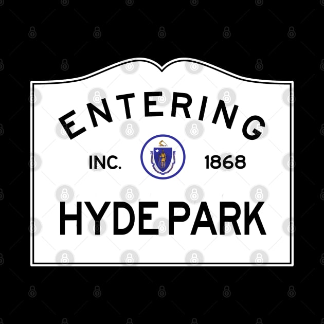 Hyde Park Massachusetts Vintage Commonwealth of Road Sign. by NewNomads