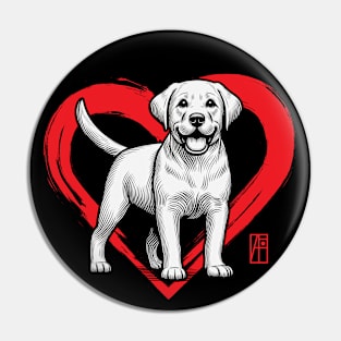 I Love My Labrador Retriever - I Love my dog - Gentle dog Pin