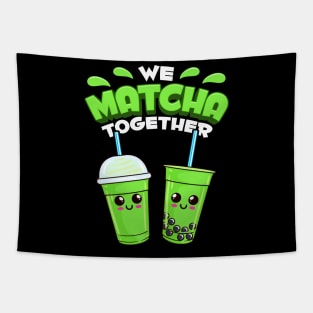 Cute & Adorable We Matcha Together Food Pun Tapestry