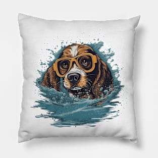 Swimming dog Pillow