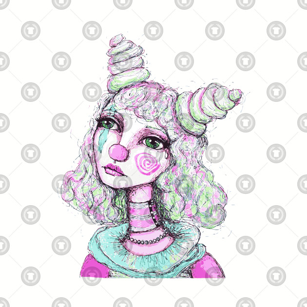 Sad Clown Girl Clown Baseball T Shirt Teepublic