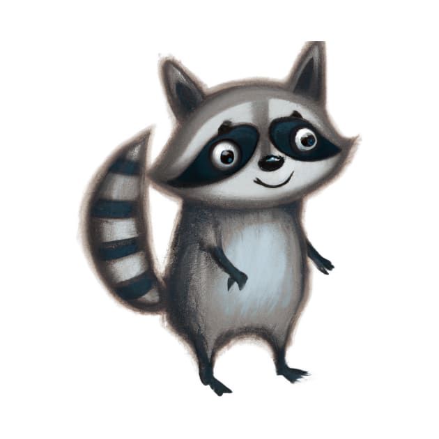 Cute Raccoon Drawing by Play Zoo