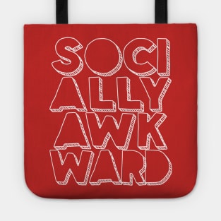 Socially Awkward - Typographic Introvert Design Tote