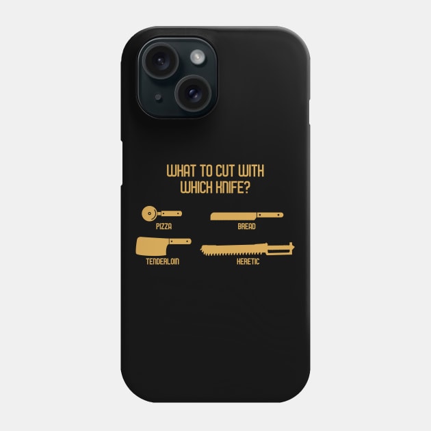 What to Cut with which Knife Funny Wargaming Meme Phone Case by pixeptional