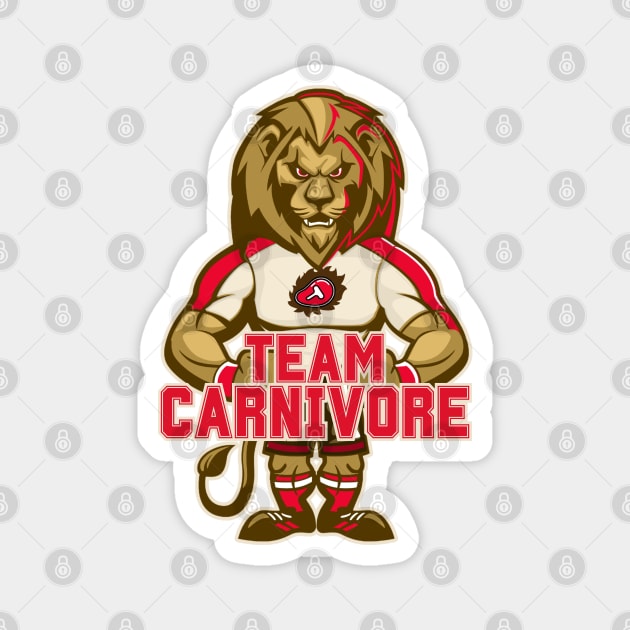 Team Carnivore Lion Jersey Magnet by Uncle Chris Designs