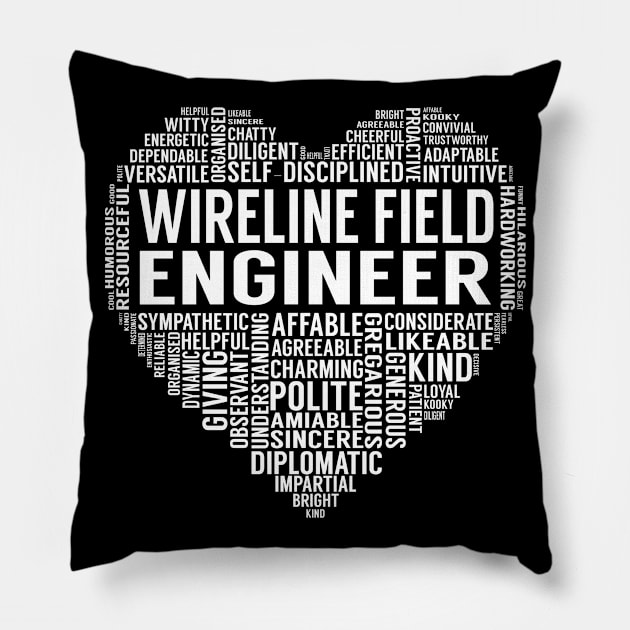 Wireline Field Engineer Heart Pillow by LotusTee