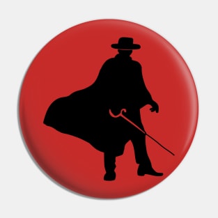 Zorro's Silhouette (Black) Pin