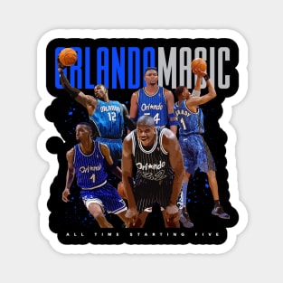 Orlando Magic All Time Starting Five Magnet