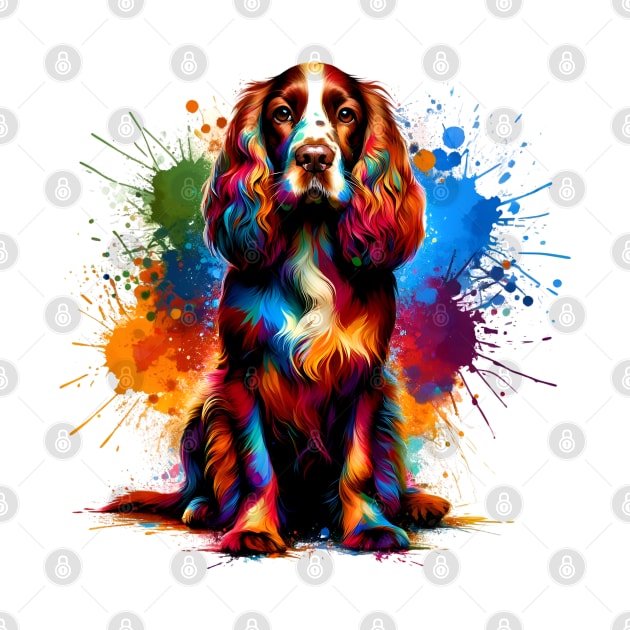 Sussex Spaniel Captured in Colorful Splash Art Style by ArtRUs