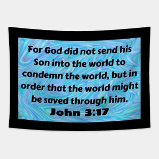 Bible Verse John 3:17 Tapestry