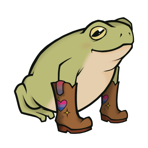 Bisexual Pride Cowboy Boots Frog by saltuurn