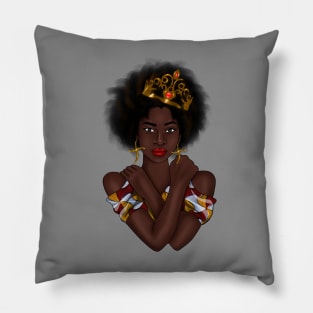 Afro Queen, Proud African Woman Pillow