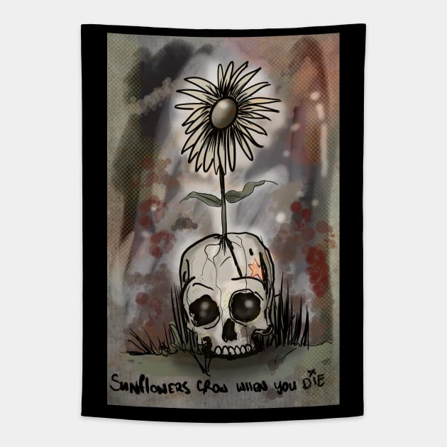 Ukraine Sunflower Seeds Tapestry by silentrob668