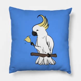 Umbrella cockatoo with a bell Pillow