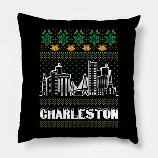 Charleston South Carolina Ugly Christmas Pillow