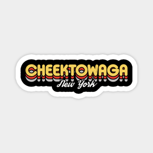 Retro Cheektowaga New York Magnet