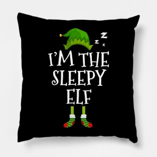 I am Sleepy Elf Funny  Family Christmas Pillow