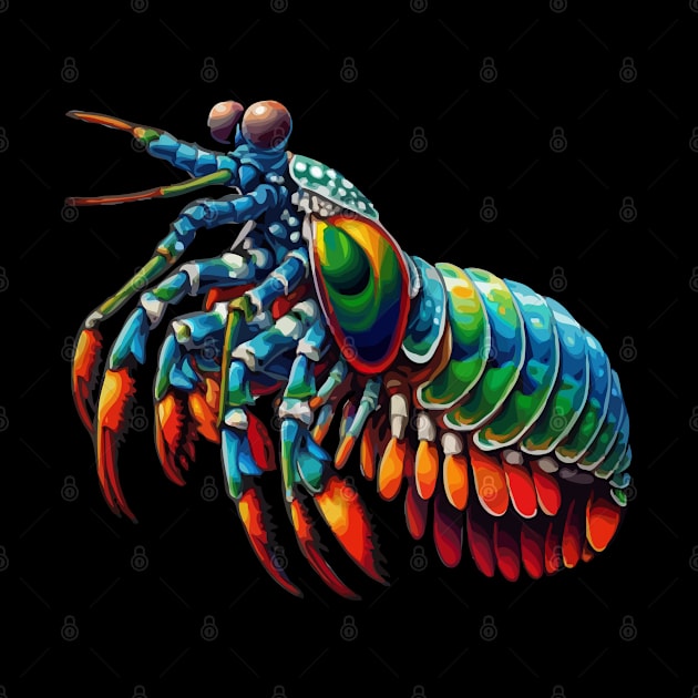 Peacock Mantis Shrimp by medd.art