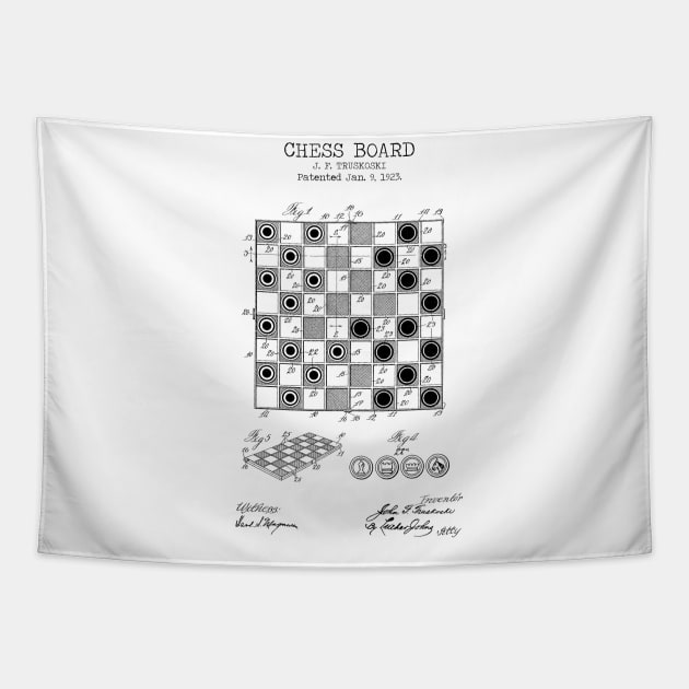 CHESS BOARD patent Tapestry by Dennson Creative